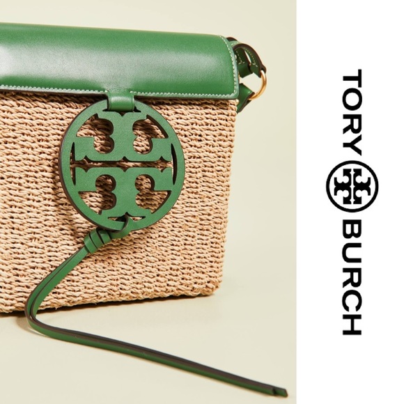 NWT Tory Burch Classic Miller Straw crossbody Bag - Picture 2 of 16